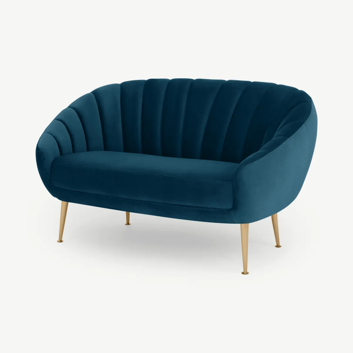 Primrose 2 Seater Sofa, Velvet Petrol Teal