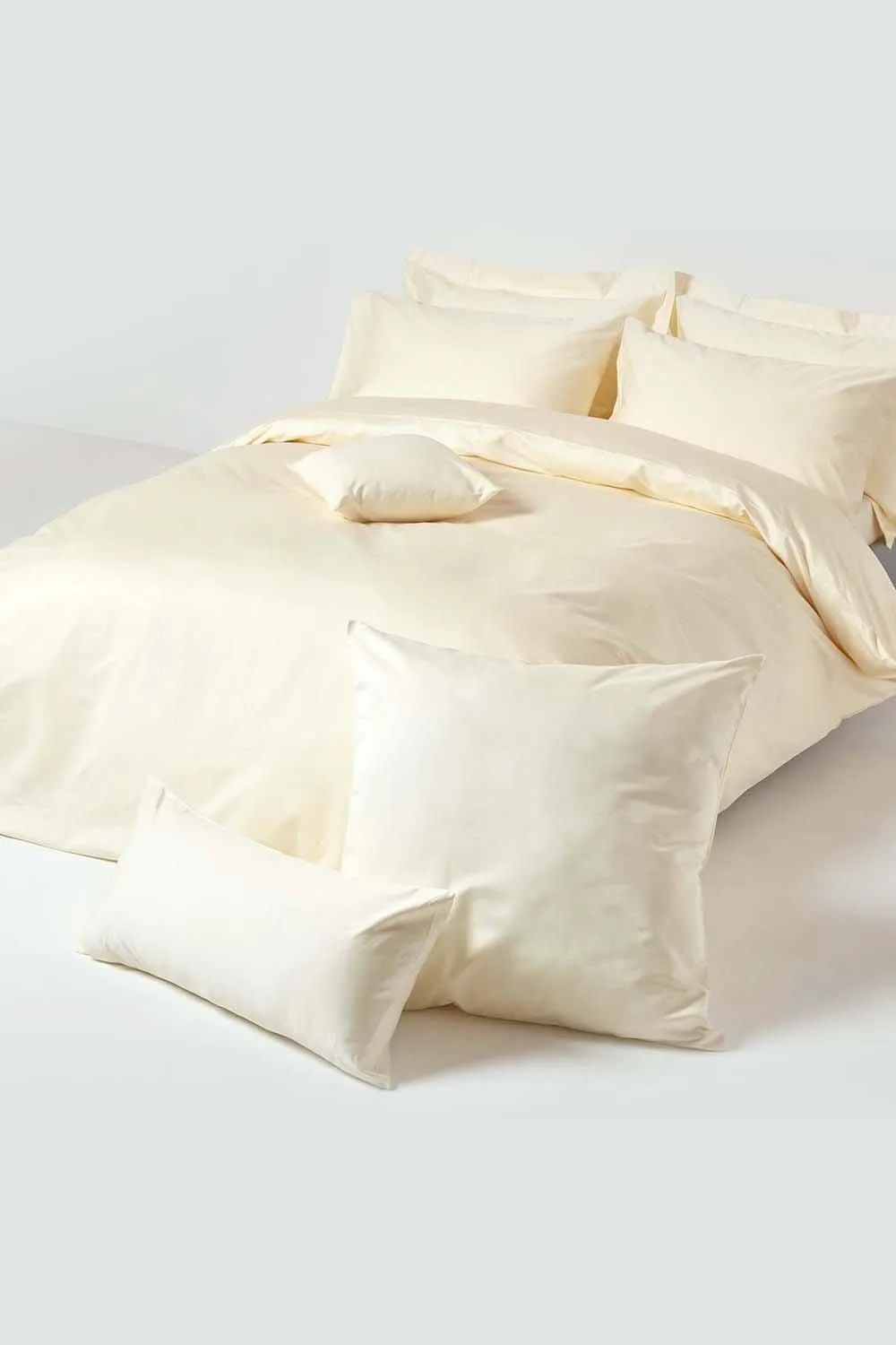Homescapes Egyptian Cotton Oxford Pillowcase 1000 TC in Cream 5