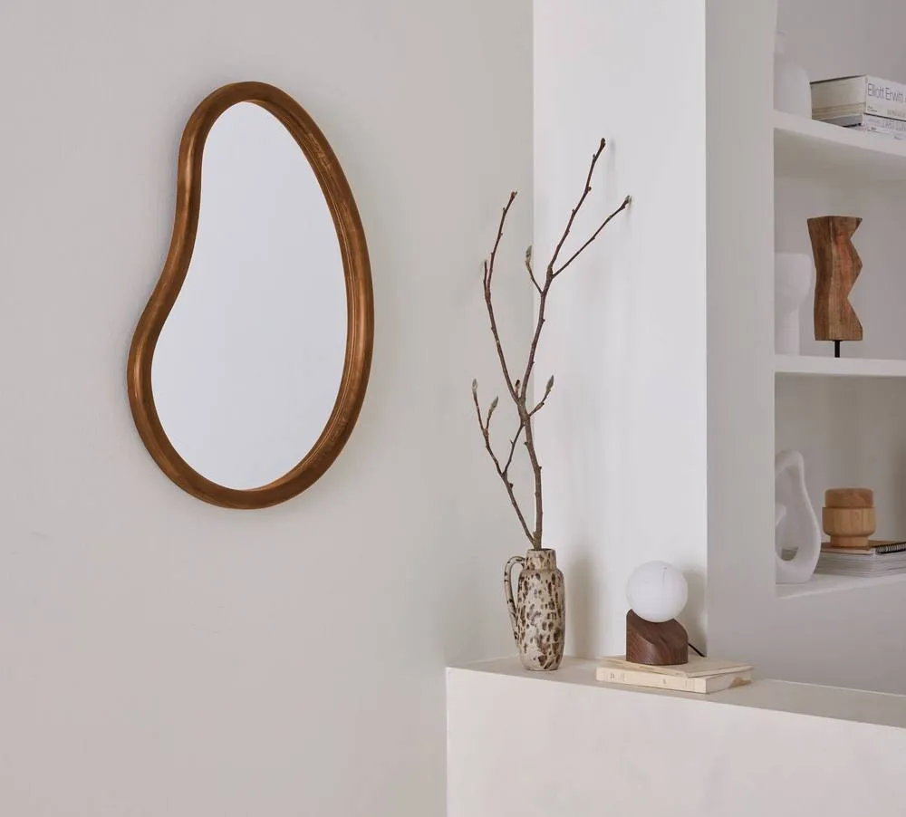 sweeek 65cm wooden mirror in Dark Brown 2