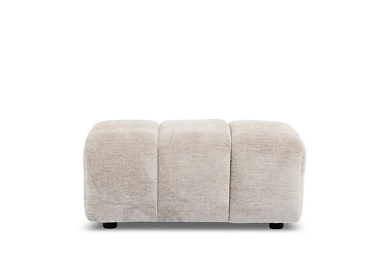 Rhianna Large Fabric Footstool - Lead Grey