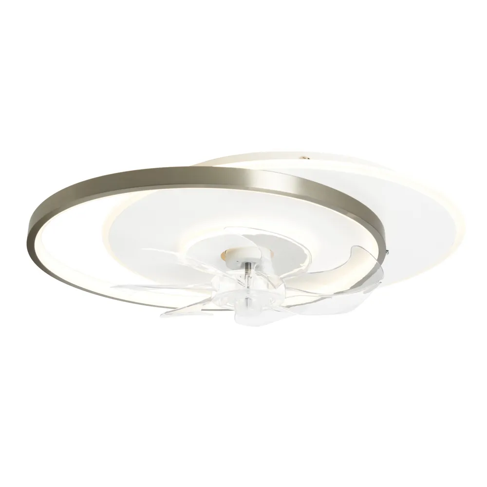 Ingram LED Dimmable Fan Ceiling Light, Satin Nickel