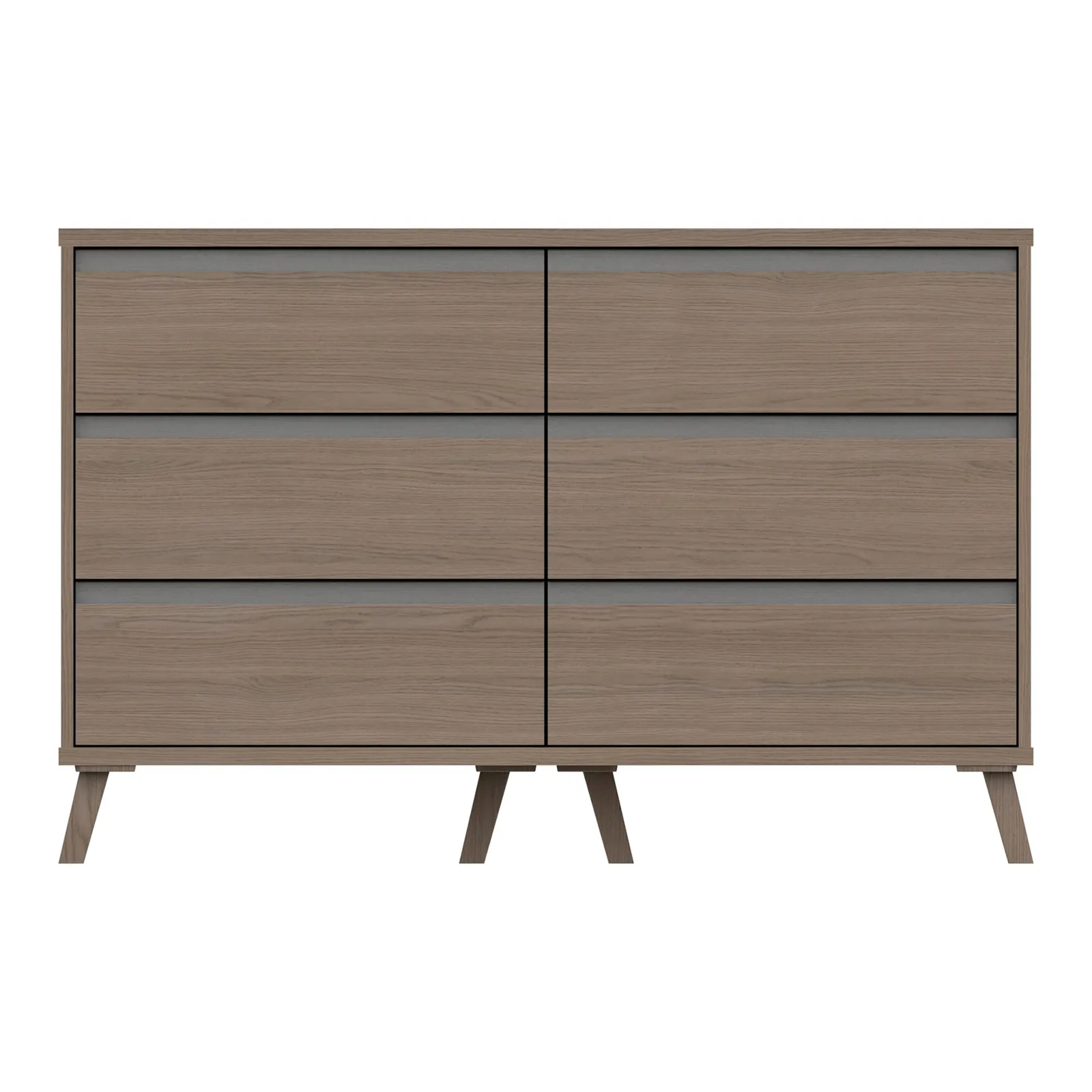 Jenson 6 Drawer Wide Chest Grey
