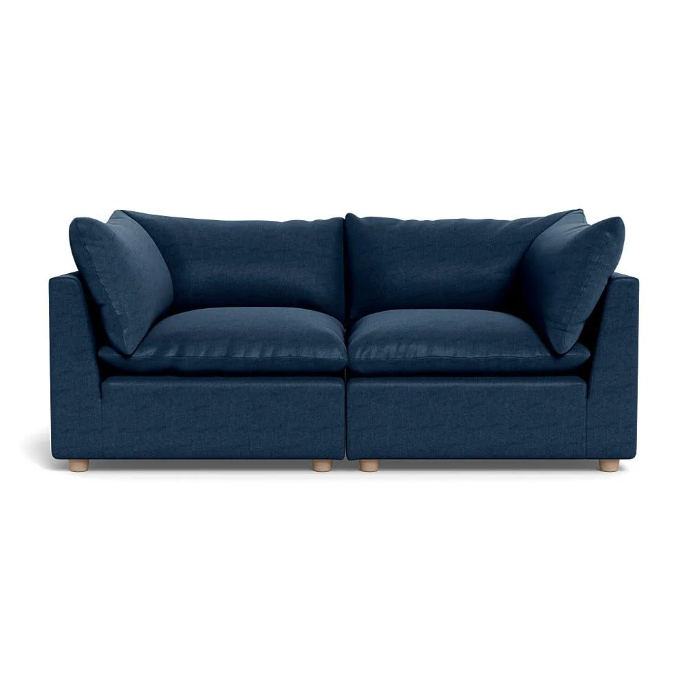 Heal's Astrid 3 Seater Sofa Capelo Linen-Cotton Inkspot Natural Beech Feet 1