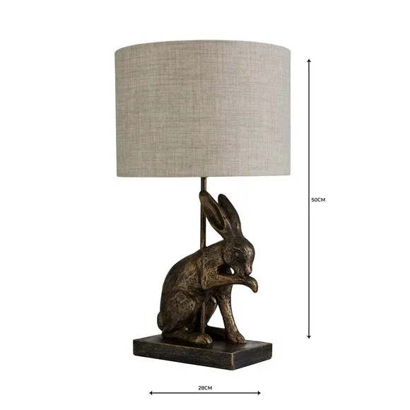 Hare Licking Paw Table Lamp 4