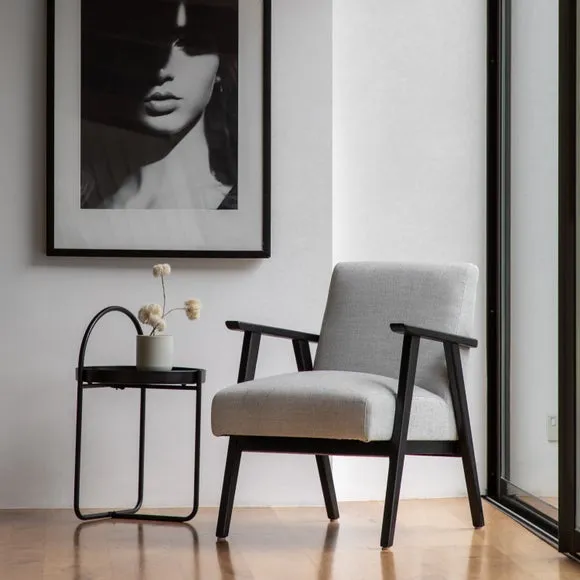 Natori Linen Wooden Arm Accent Chair 2