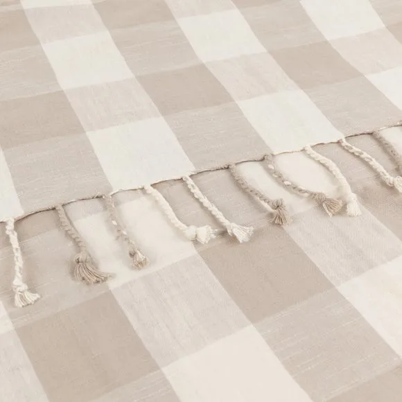 Yard Chesil Check Cotton Throw Blanket 130cm x 170cm 2