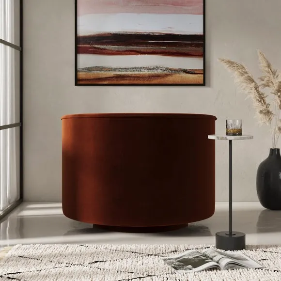 Elena Buttoned Swivel Chair 2