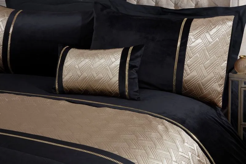 Rapport Home Capri Polycotton Duvet Cover Set With Pillowcase in Gold 2