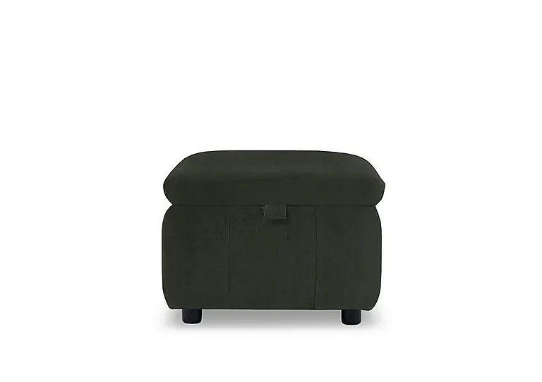 Dolomite Fabric Storage Footstool - Manhattan Pine