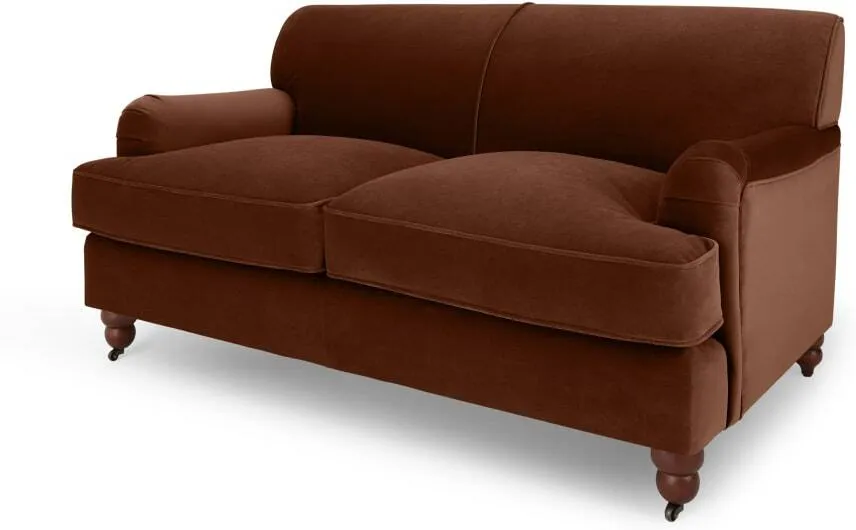 Orson 2 Seat Sofa, Warm Caramel Velvet