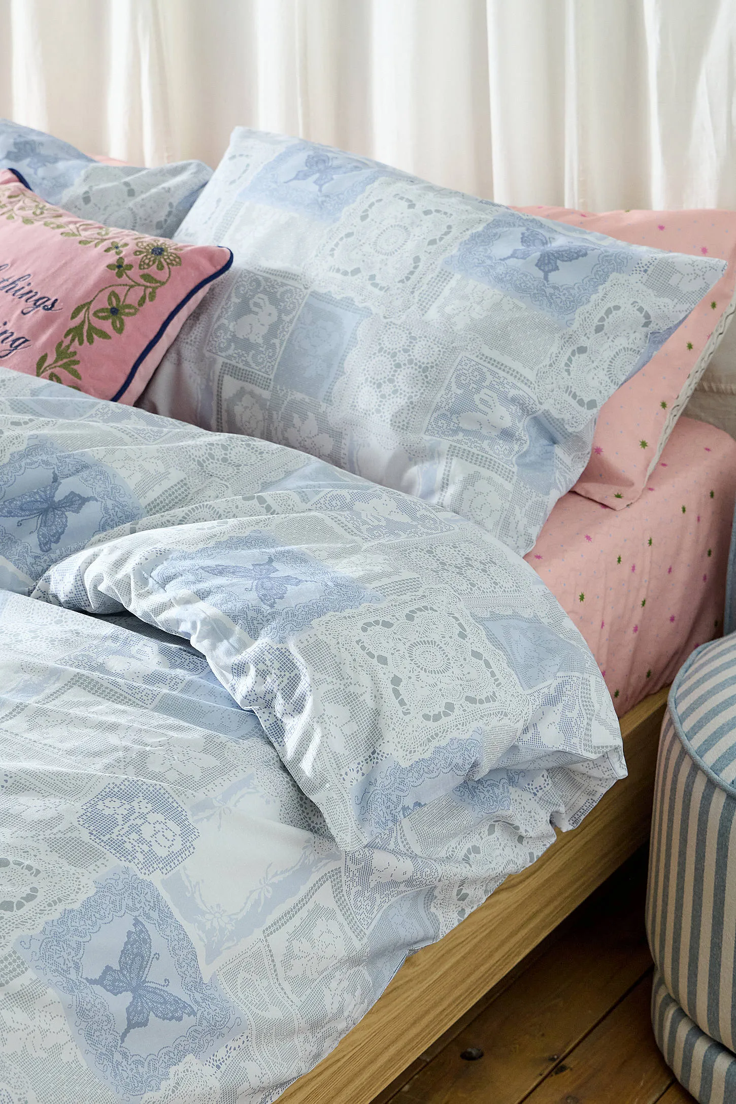Dottie Lace Duvet Set - White 5