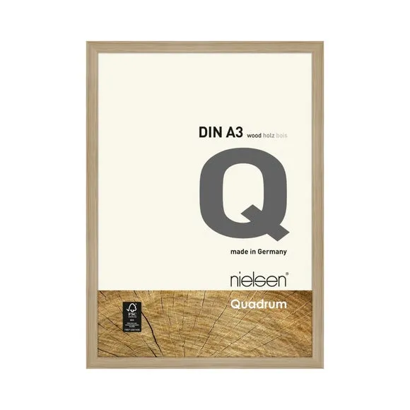 Nielsen Quadrum A3 Oak Wooden Picture Frame, Brown