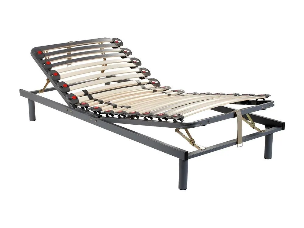 Vente-unique Adjustable Slatted Bed Base - 3 Sleeping Surfaces - 80 X 200 Cm in Grey 6