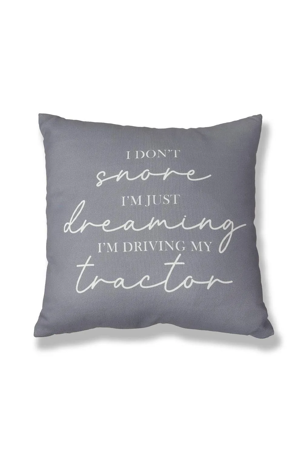 Martex Filled Cushion 100% Polyester - 45 x 45cm - Dreaming of my tractor in Grey