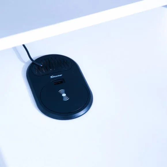 X Rocker Electra Desk with Wireless Charging and LED Lights 6