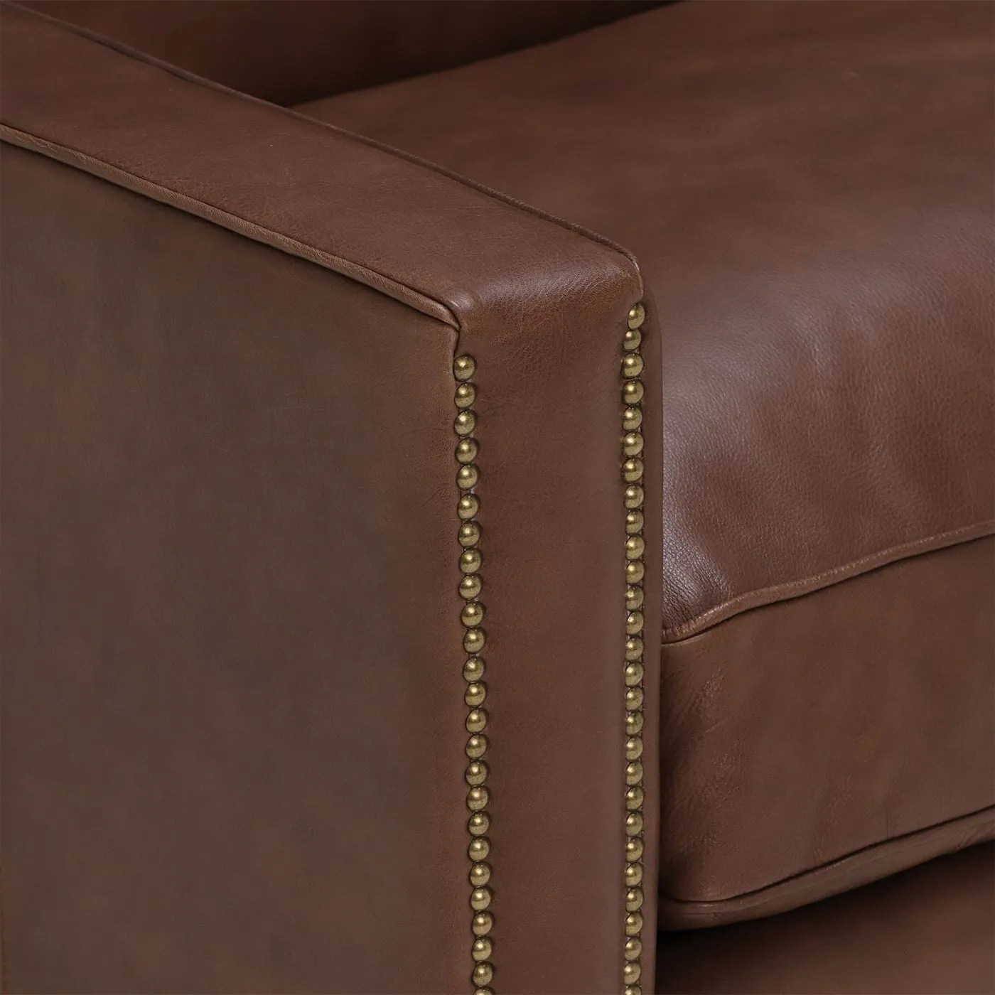 Timothy Oulton Viscount William Sofa 3 Seater, Brown Leather | Barker & Stonehouse 4