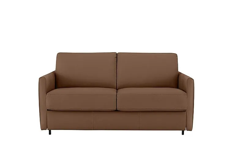 Alcova 2 Seater Leather Sofa Bed with Slim Arms - Sofas and Armchairs - In Time for Christmas