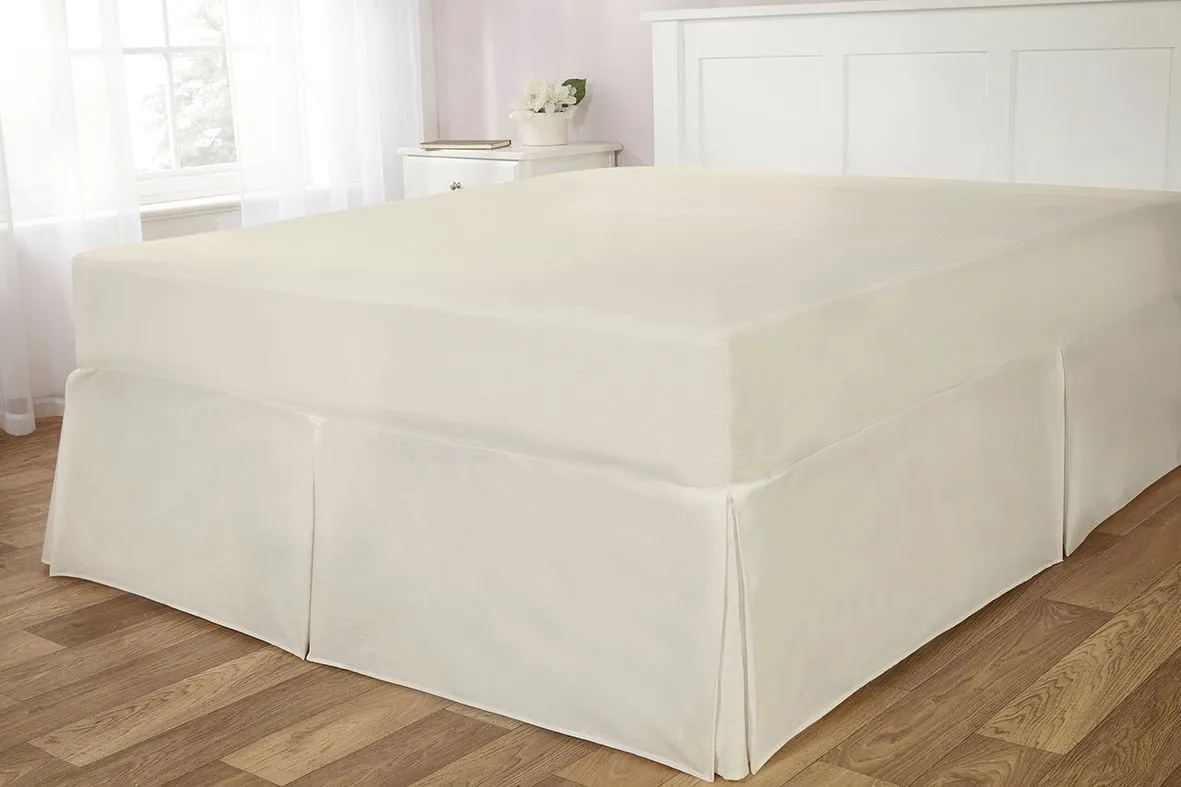 Rapport Home Easy Fit Polycotton Valance Ultra Soft Touch in Cream 1
