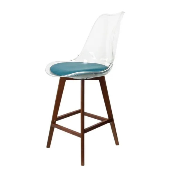 Fusion Living Soho Clear Plastic Bar Stool 2