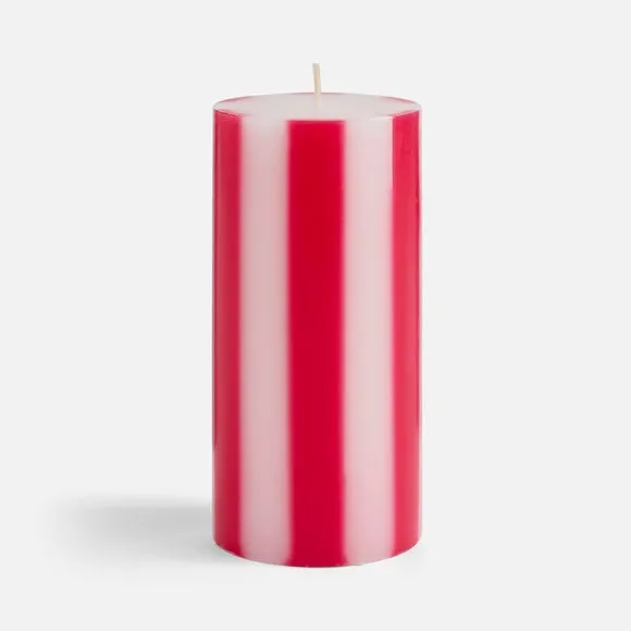 Stripe Pillar Candle 3