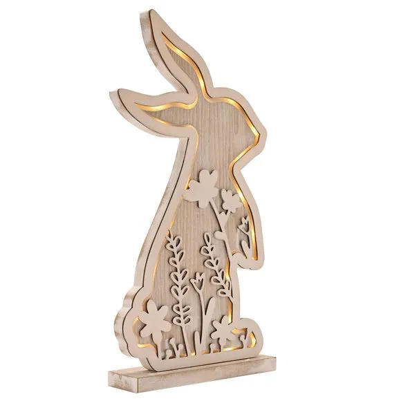 Eggs-traordinary Wooden Bunny LED Light 3