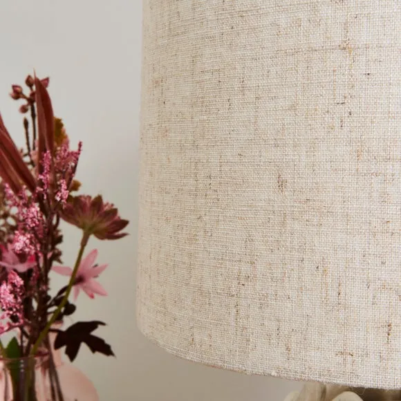 Dorma Brimstage Artichoke Linen Shade Table Lamp 4