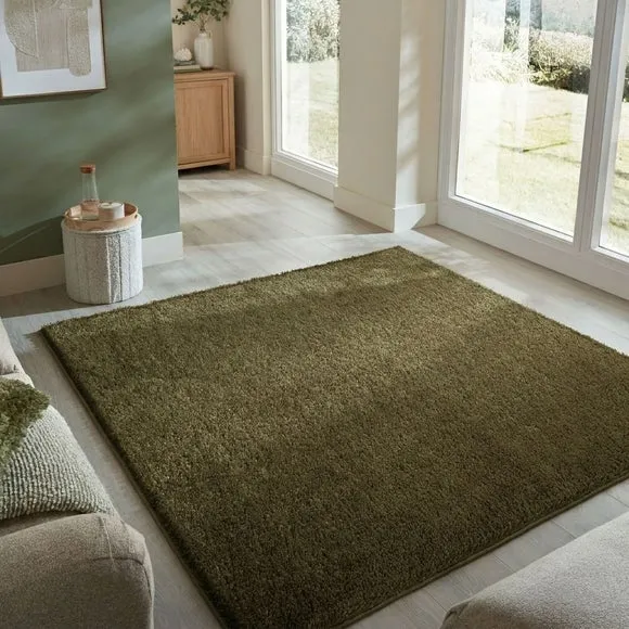 Sheen Shaggy Square Rug 1