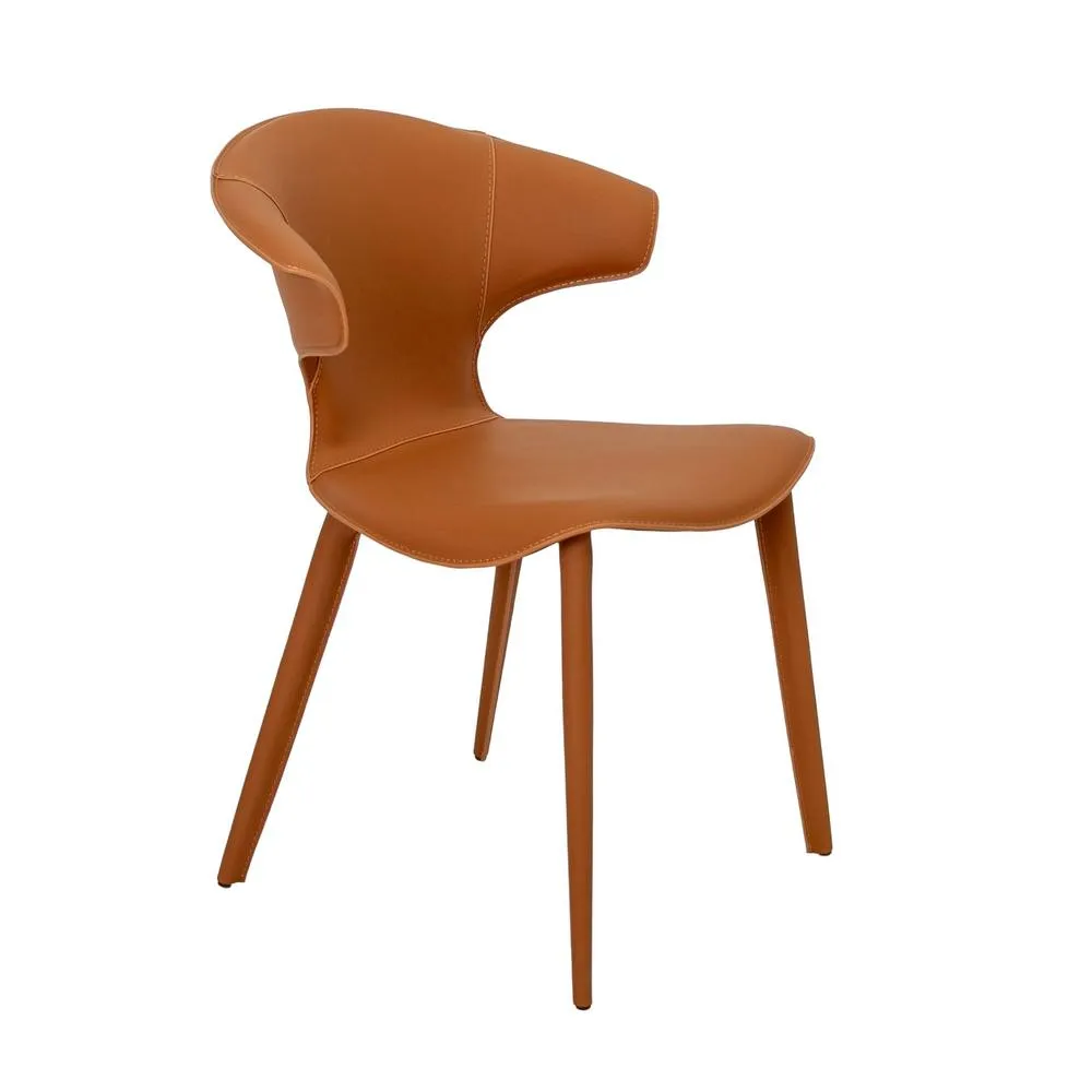 Angel Cerda Orange Regenerated Leather Chair