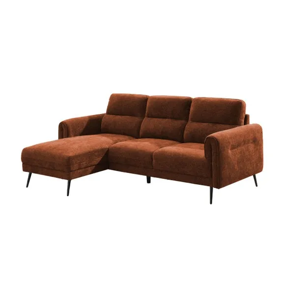 Kelso 3 Seater Chenille Corner Chaise Sofa 2