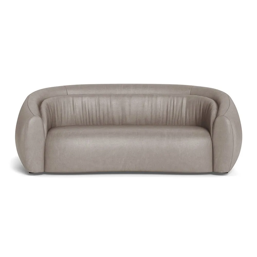 Heal's Flora 3 Seater Sofa Grain Leather Light Grey 1