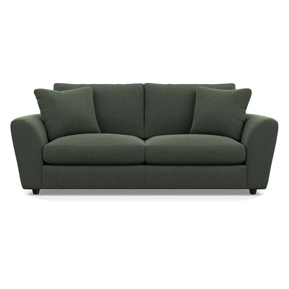 Heal's Snooze 4 Seater Sofa Boucle Fern Black Feet 1