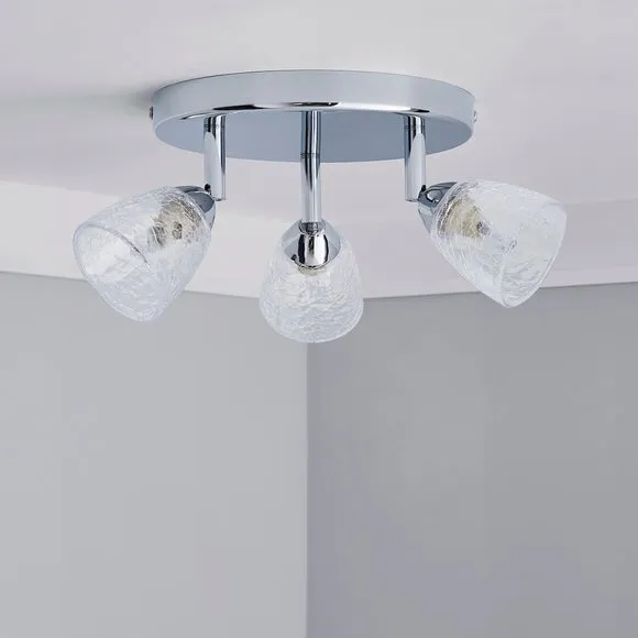 Balston 3 Light Glass Semi Flush Spotlight 2