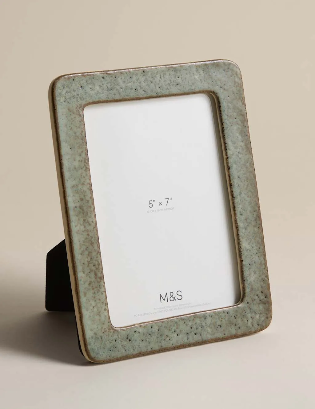 M&S Ceramic Rounded Photo Frame 5x7 inch Green