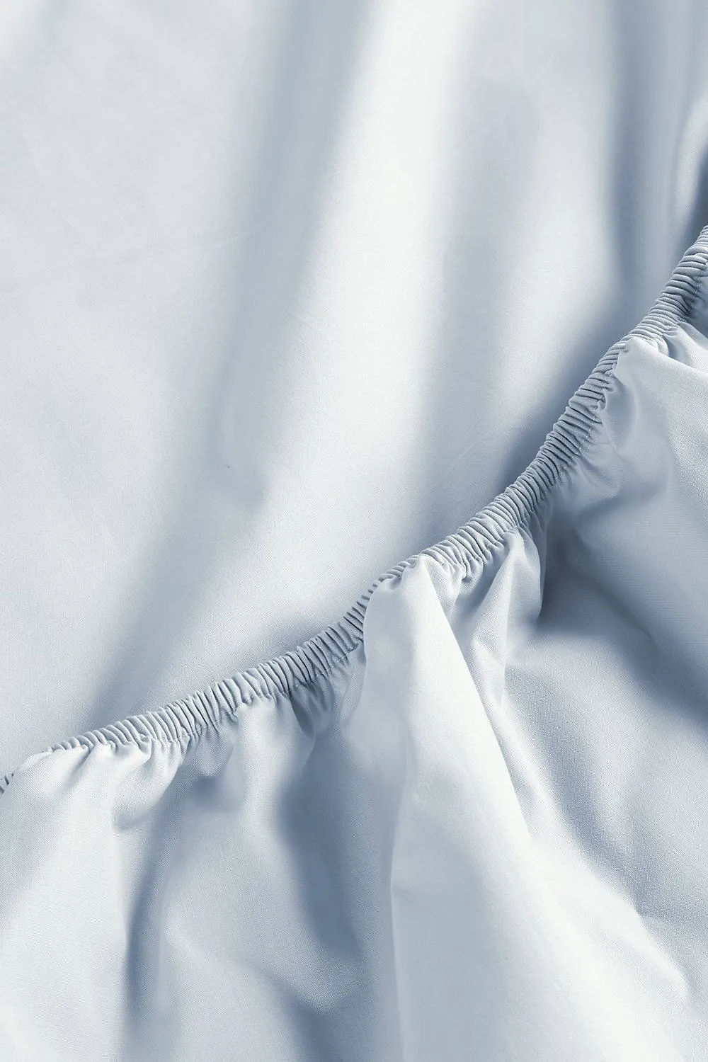 CHRISTY Pure Cotton Percale Fitted Sheets in Pale Blue 3