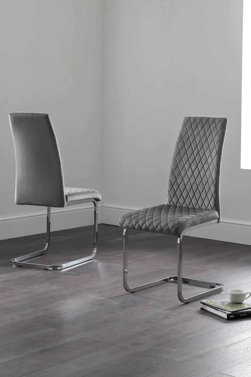 Julian Bowen Calabria Upholstered Dining Chair (Set of 4) in Grey 2