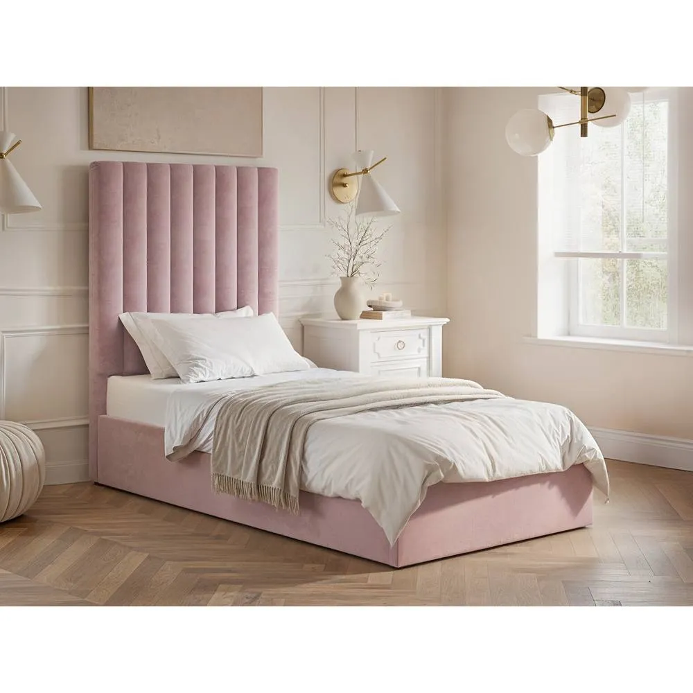 Flair Everley Single Ottoman Bed in Pink 1