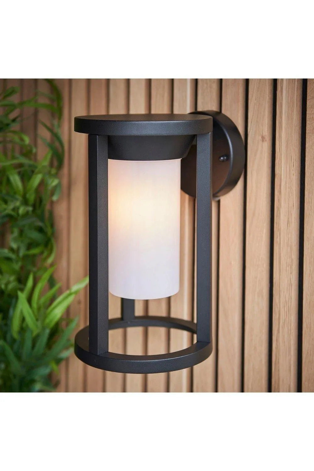 Netlighting Braden Modern Exterior Wall Light Textured Black IP44 4