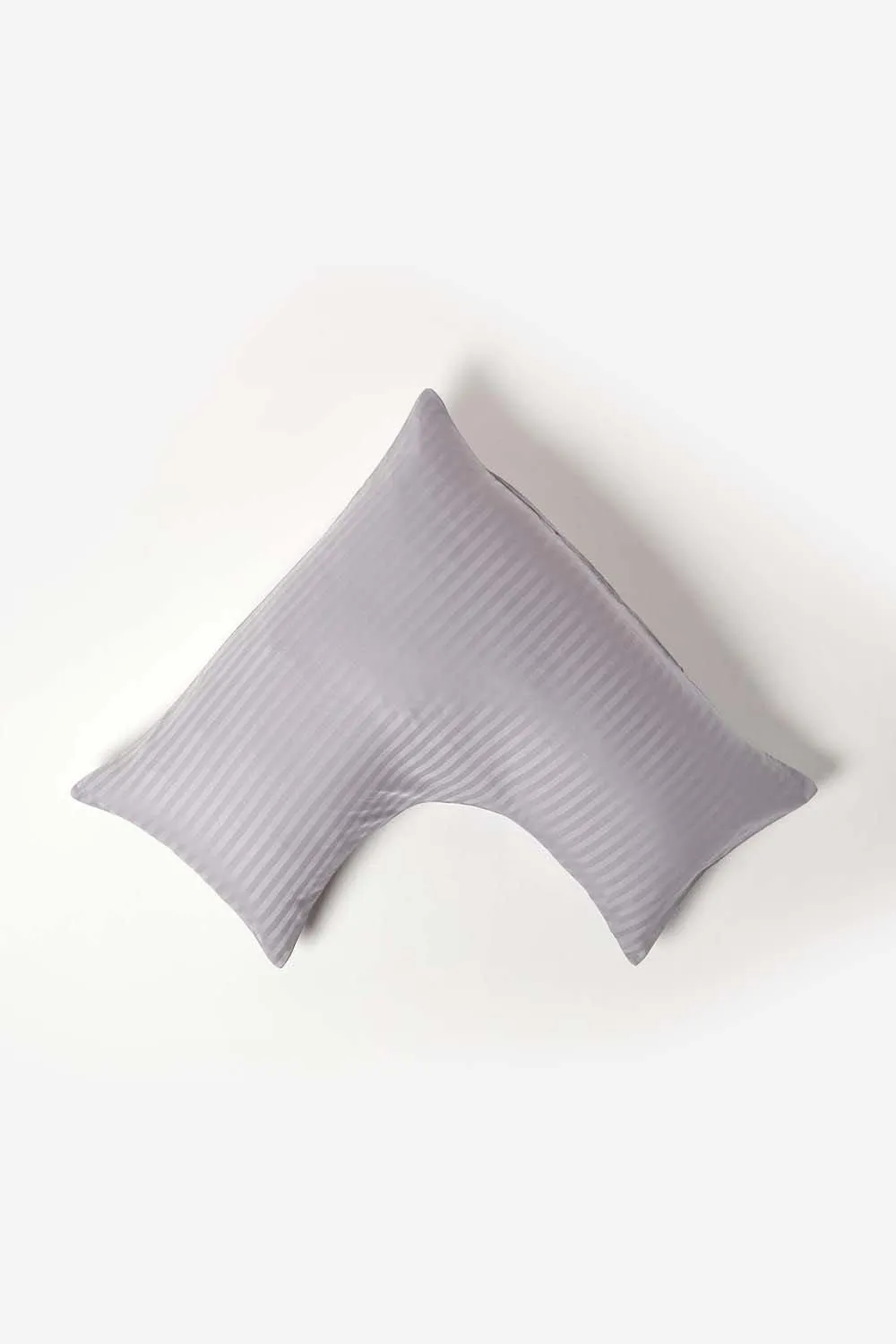 Homescapes Egyptian Cotton Super Soft V Shaped Pillowcase 330 TC in Grey 1