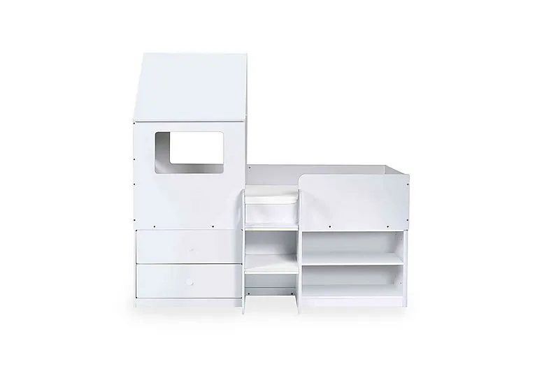 Arlet Mid Sleeper with Storage - White - Bedroom Furniture - In Time for Christmas