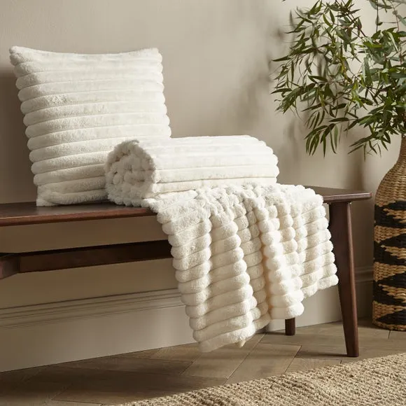 Catherine Lansfield Cosy Ribbed Square Cushion 4
