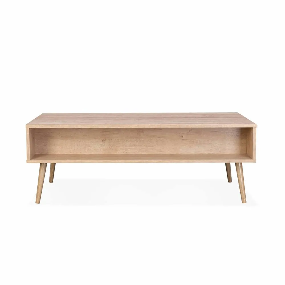 sweeek Coffee table with wood & cane effect in Beige 6