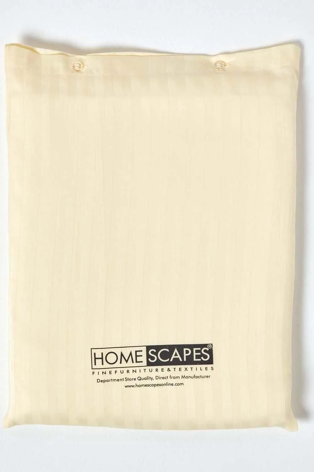 Homescapes Egyptian Cotton Satin Stripe Flat Sheet 330 Thread Count in Bright Yellow 5
