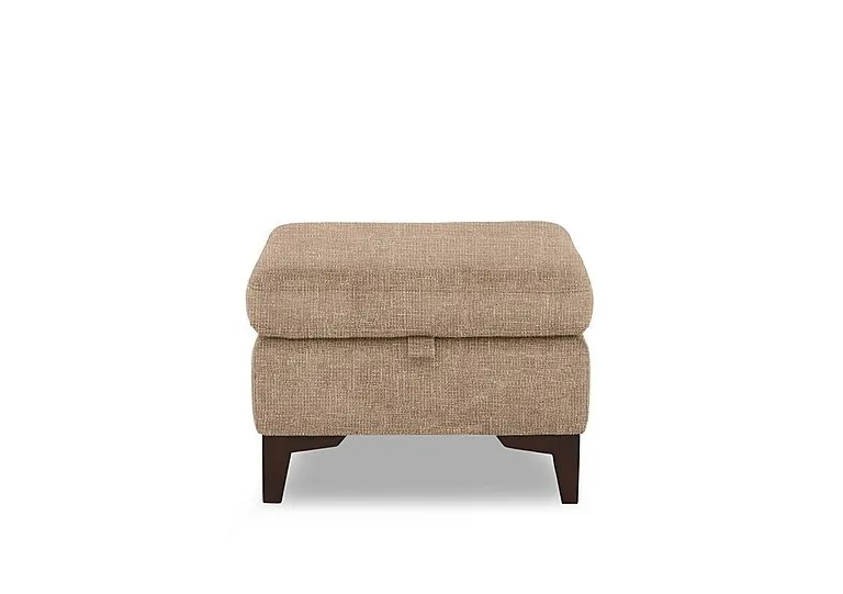 Zoom Fabric Storage Footstool - Weave Cocoa