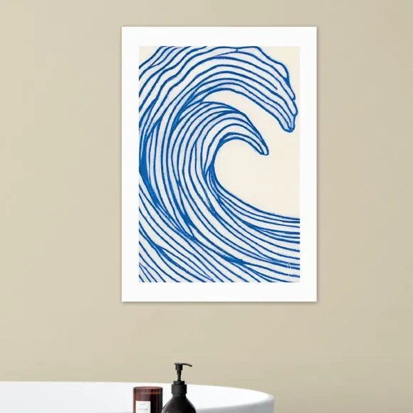 East End Prints Wavy Lines Print 1