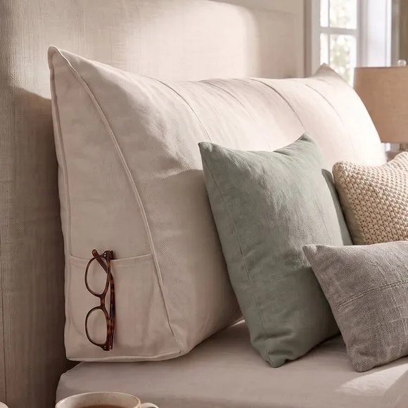 Velvet Headboard Bolster Cushion 1