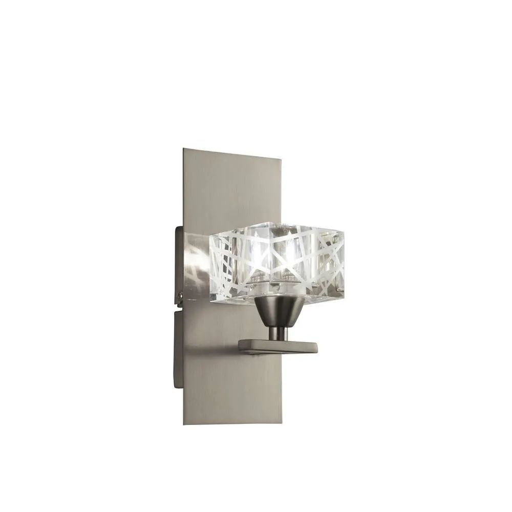 Netlighting Zen Wall Lamp Switched 1 Light G9 Satin Nickel in Grey