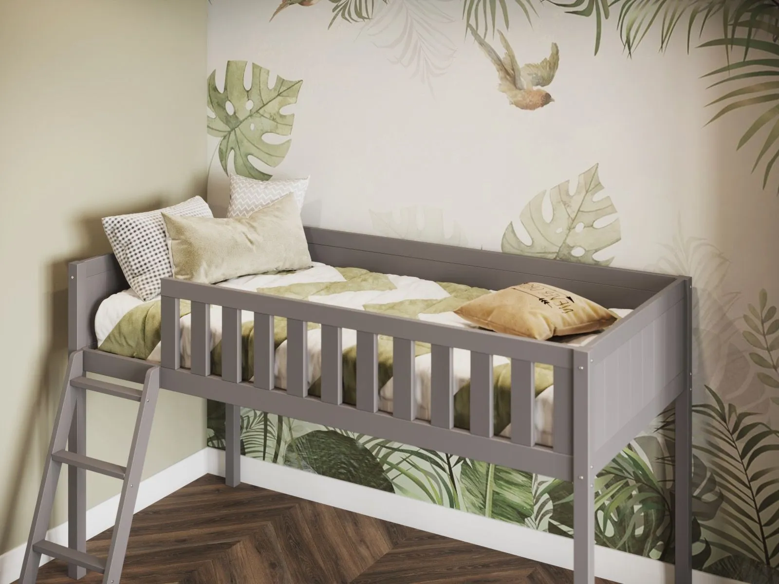 Flair Bea Shorty Mid Sleeper Cabin Bed in Grey 2