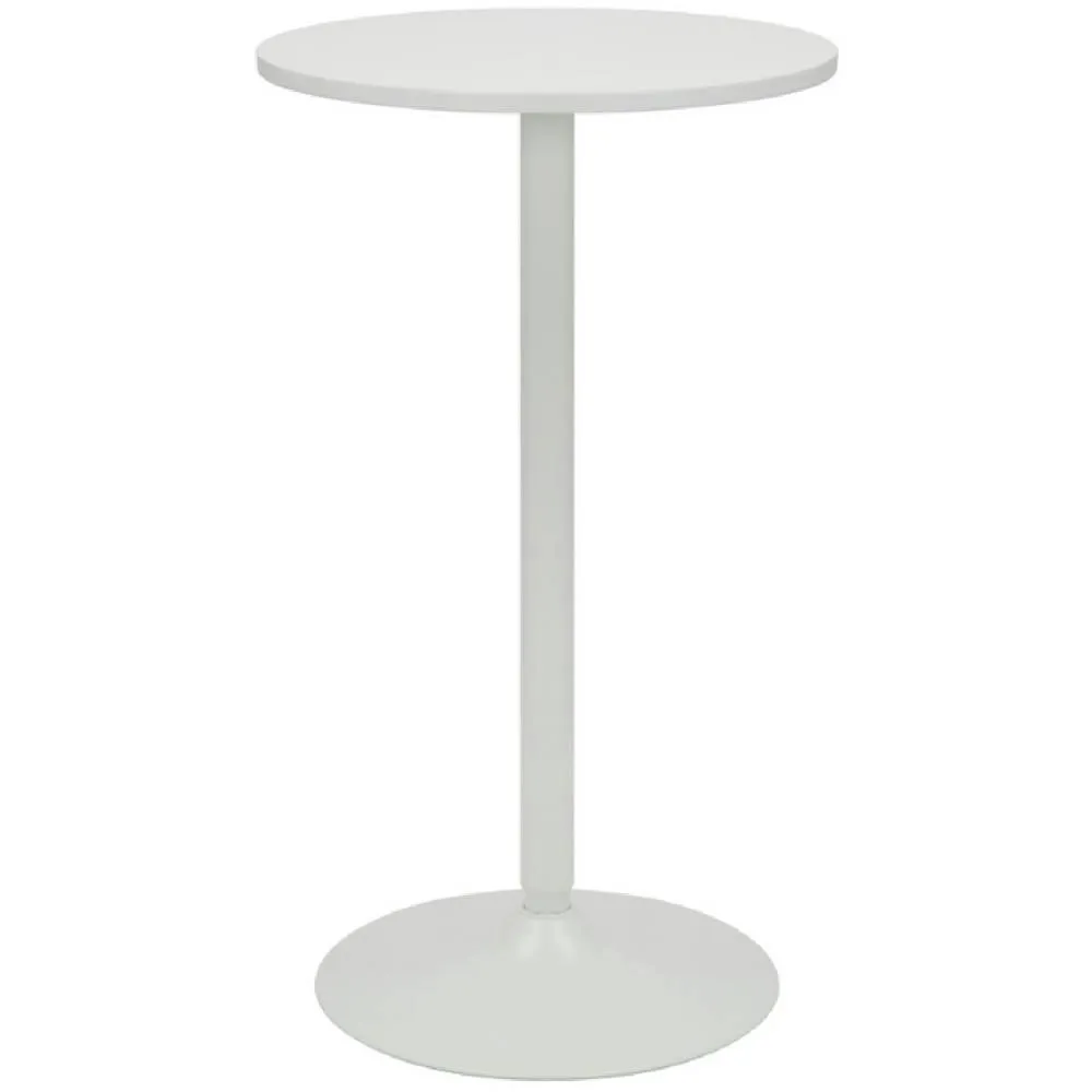 netfurniture Horizon Poseur Matt White Table Round Wood White