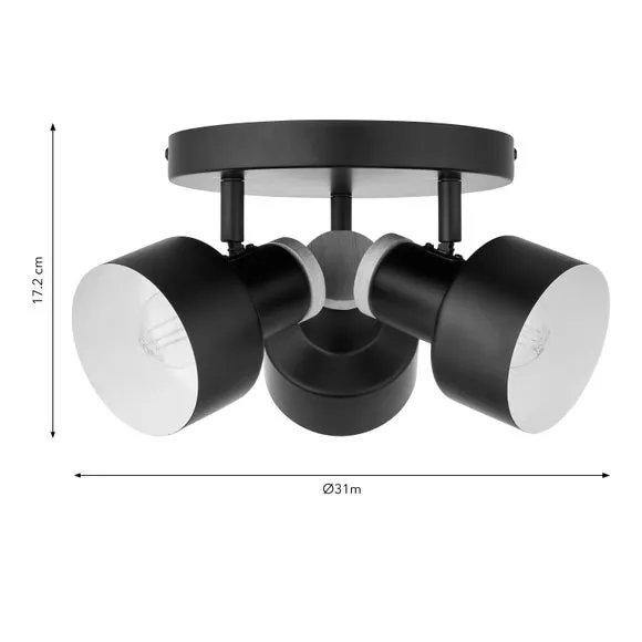 Duckworth Industrial 3 Light Adjustable Spotlight 6