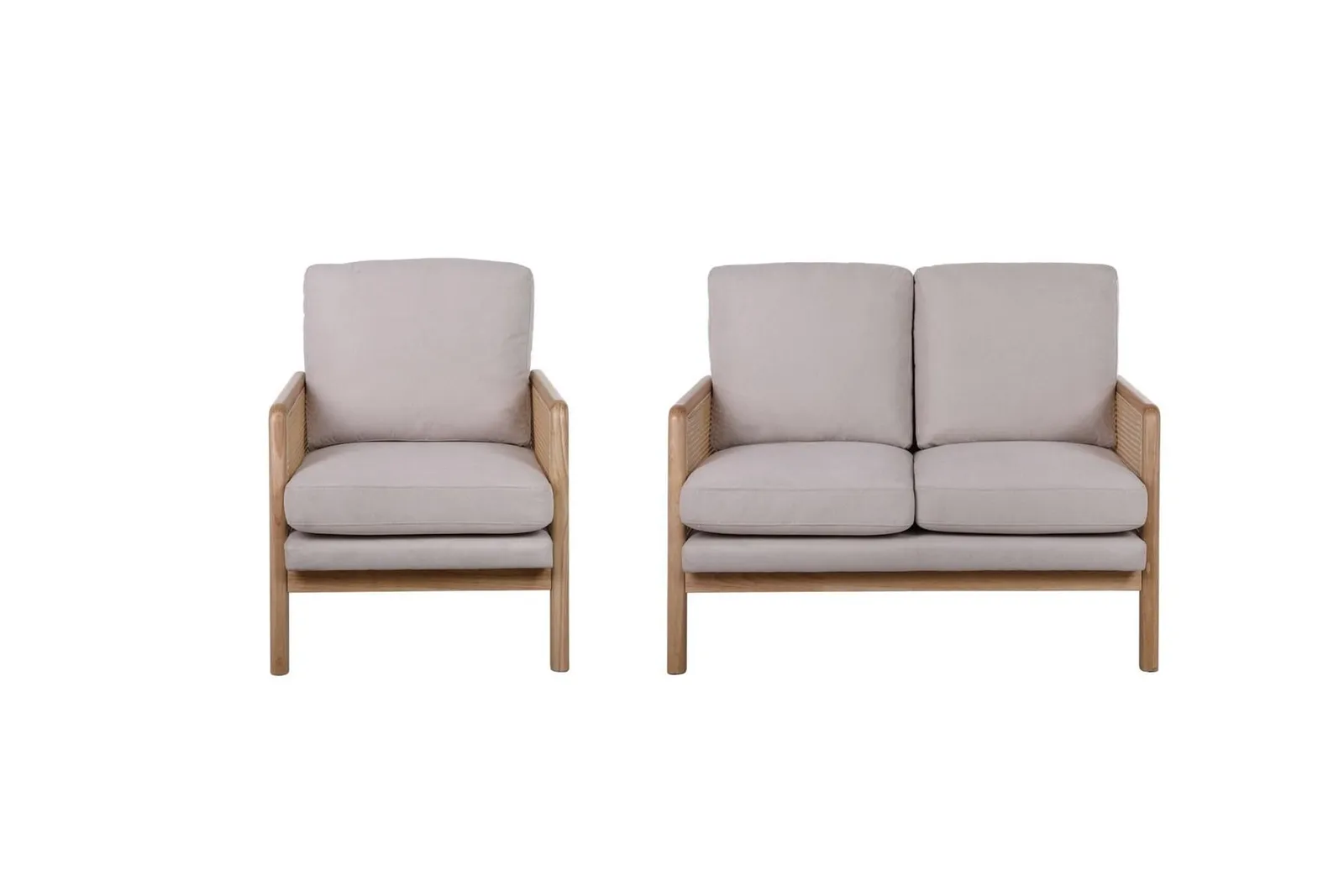 Birlea White 2 Seater & Chair Bundle Ida
